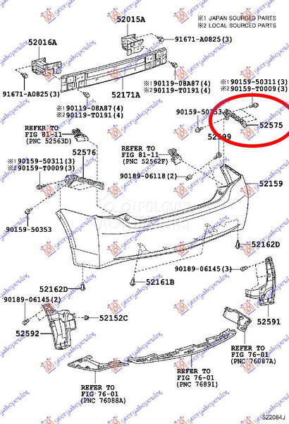 NOSAC ZADNJEG BRANIKA GORNJI B