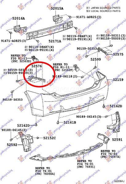 NOSAC ZADNJEG BRANIKA GORNJI B