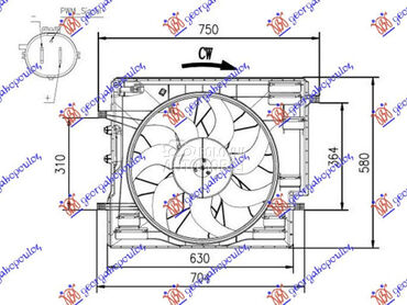 VENTILATOR KOMPLET (2.0 T5/T6/ za Volvo XC90 od 2014. do 2020. god.
