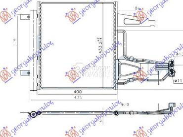 HLADNJAK KLIME 1.0 TSi BENZIN za Volkswagen up! od 2016. do 2019. god.
