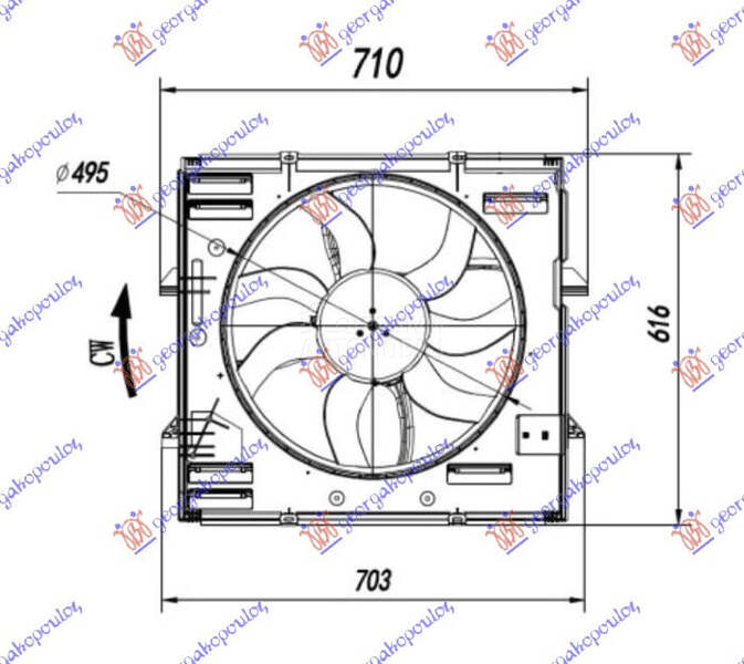 VENTILATOR KOMPLET (2.0 TSI BE