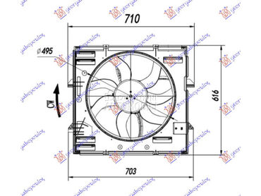 VENTILATOR KOMPLET (2.0 TSI BE za Volkswagen Amarok od 2010. do 2016. god.