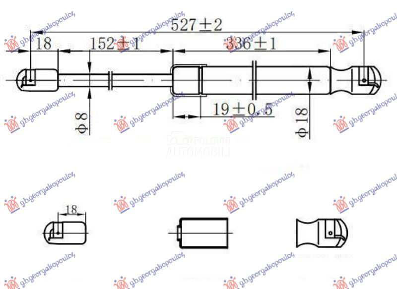 AMORTIZER GEPEK VRATA (528L-67