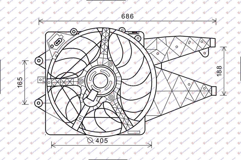 VENTILATOR KOMPLET (BENZIN/DIZ