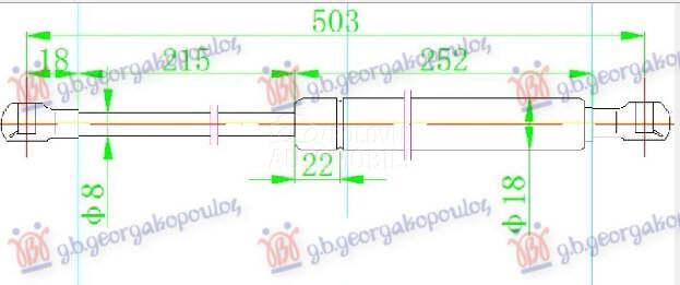 AMORTIZER GEPEK VRATA (500L-44