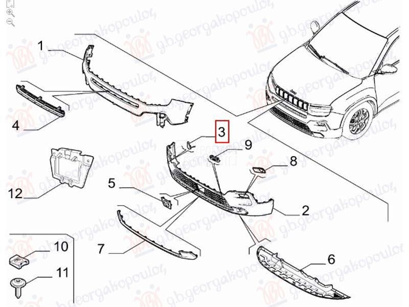 POKLOPAC KUKE PREDNJEG BRANIKA