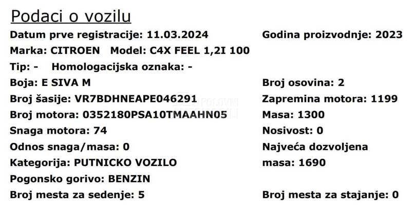 Citroen C4X FEEL 1.2