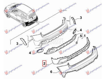 ZADNJI BRANIK DONJI (CROSS) (O za Fiat Panda od 2012. do 2025. god.