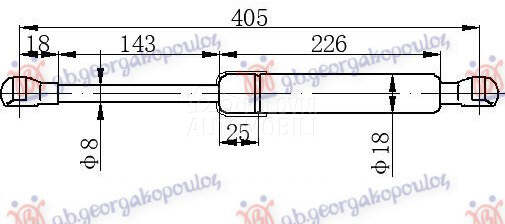 AMORTIZER GEPEK VRATA (405L-42
