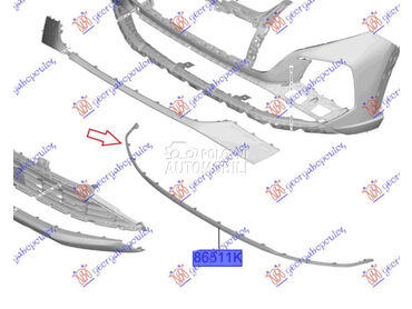 SPOJLER PREDNJEG BRANIKA (O) za Hyundai Tucson od 2020. do 2025. god.