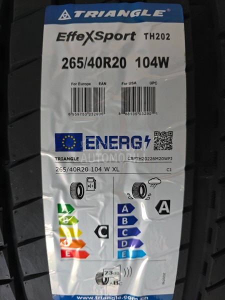 Triangle 265/40 R20 Letnja