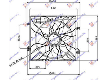 VENTILATOR KOMPLET (BENZIN/DIZ za Mercedes Benz ML Klasa od 2011. do 2025. god.