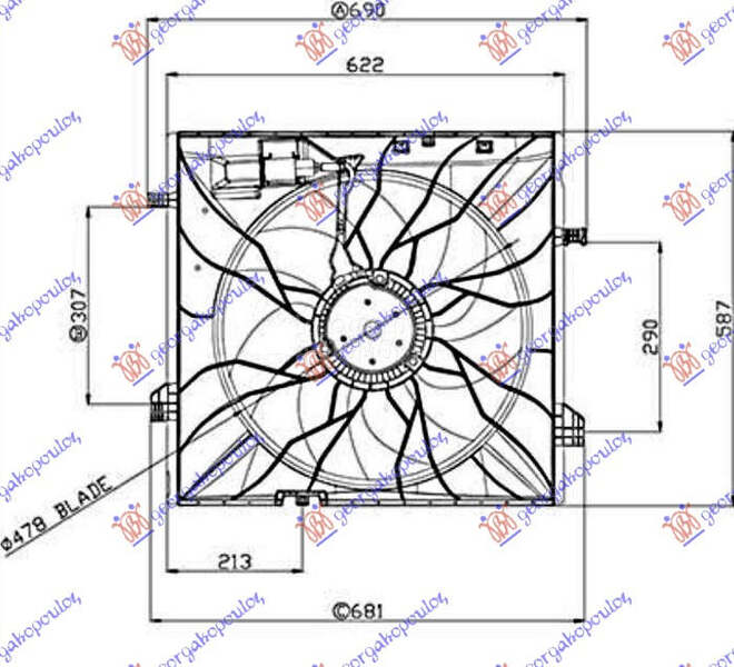 VENTILATOR KOMPLET (BENZIN/DIZ