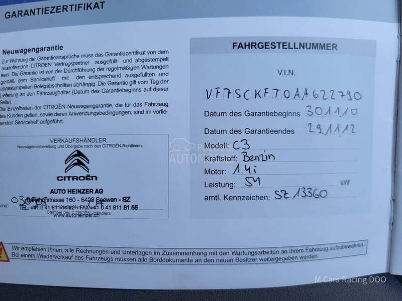 Citroen C3 1.4i  ATTRACTION  CH