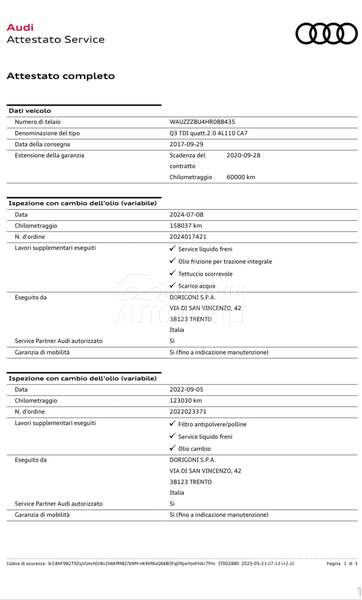 Audi Q3 2.0 TDI Quattro