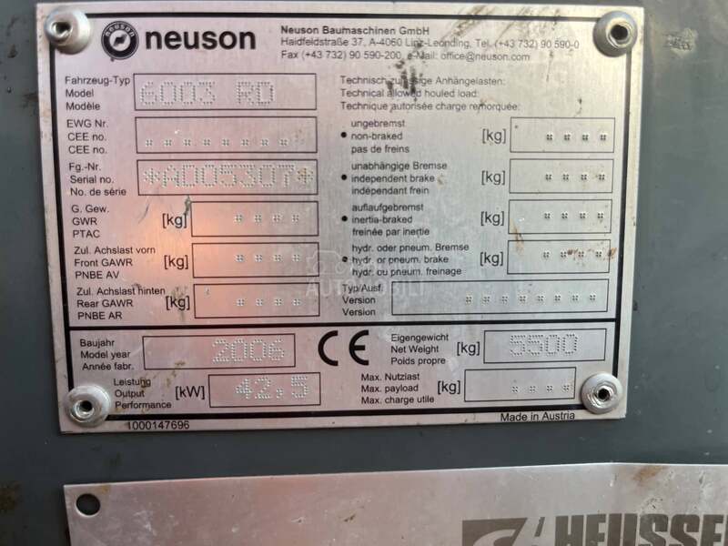 Neuson 6003 uvoz CH