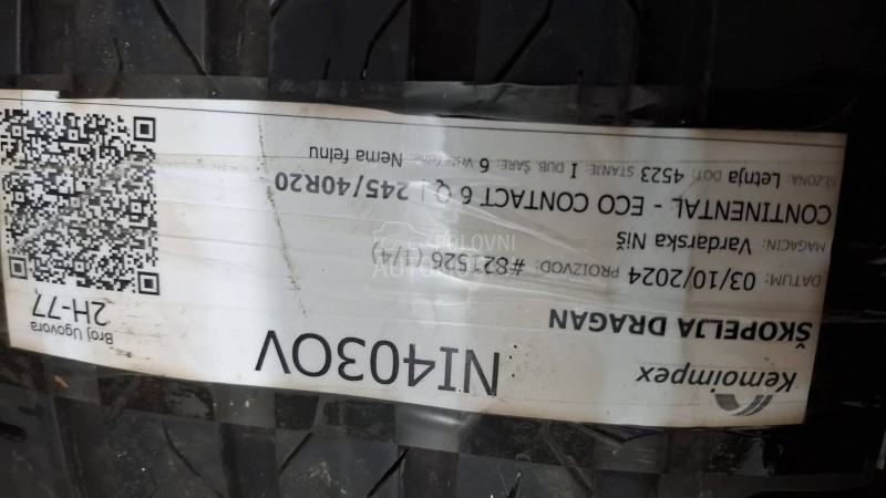 Continental 245/40 R20 Letnja
