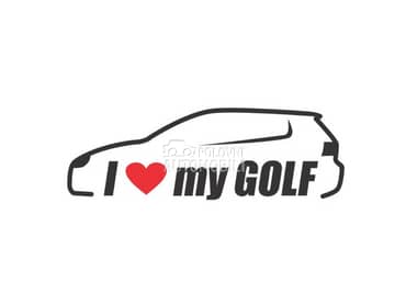 I love my golf nalepnica NOVO za Volkswagen Golf 5