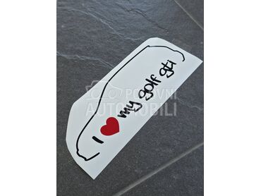 Nalepnica I love my golf gti za Volkswagen Golf 1, Golf 2, Golf 3 ...