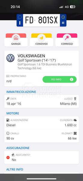 Volkswagen Golf Sportsvan 1,6tdi/6.6k.w/nov