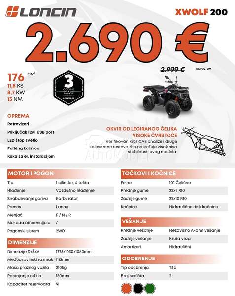 Loncin XWolf 200 AKCIJA