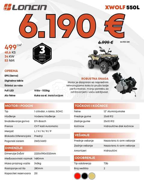 Loncin XWolf 550L AKCIJAA