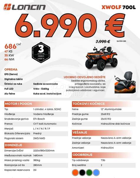 Loncin XWolf 700L AKCIJA