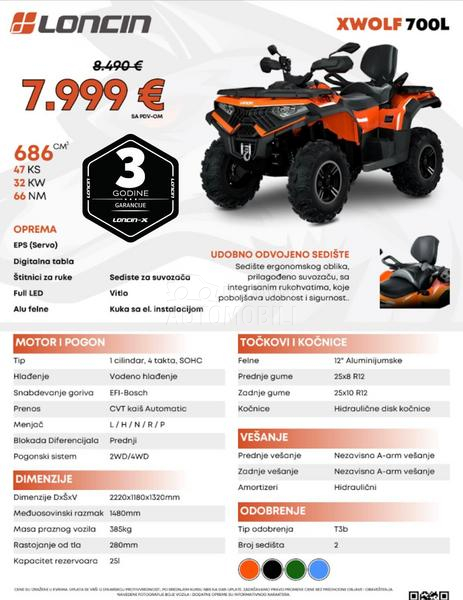 Loncin XWolf 700L AKCIJA