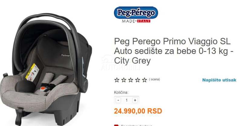 Autosedište PegPerego do 13kg