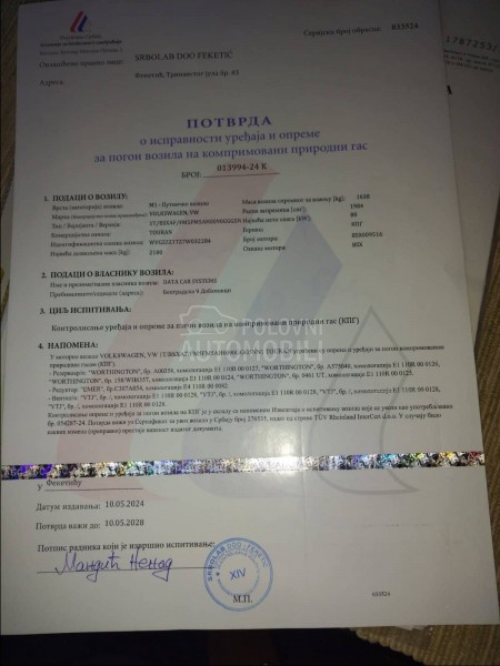 Volkswagen Touran 2.0 CNG