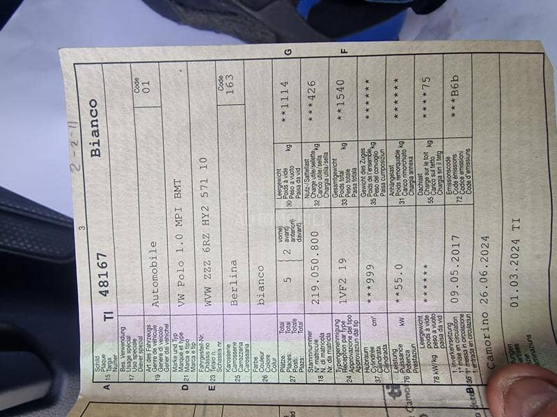 Volkswagen Polo 1,0 mpi