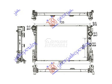 HLADNJAK MOTORA 3.0/3.5 BENZIN za Mercedes Benz CLS Klasa od 2010. do 2014. god.