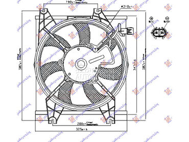 VENTILATOR KLIME KOMPLET (BENZ za Hyundai Accent od 1999. do 2002. god.