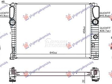 HLADNJAK MOTORA 3.0 DIZEL - 5. za Mercedes Benz CLS Klasa od 2004. do 2008. god.