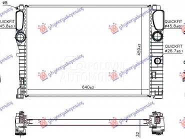 HLADNJAK MOTORA 3.0 DIZEL - 5. za Mercedes Benz CLS Klasa od 2008. do 2010. god.