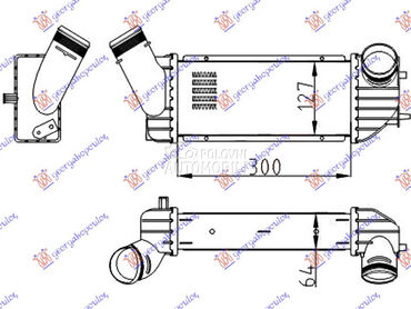 HLADNJAK INTERKULERA 2.0 HDi D za Citroen C4 od 2004. do 2011. god.