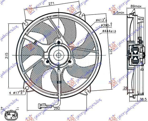 VENTILATOR KOMPLET (BENZIN-DIZ