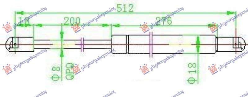 AMORTIZER GEPEK VRATA 5 VRATA