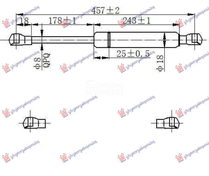AMORTIZER GEPEK VRATA (460L-35