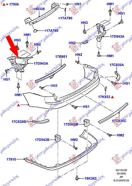 NOSAC ZADNJEG BRANIKA 4 VRATA