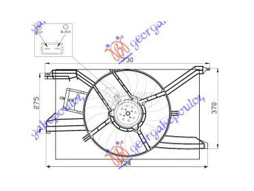 VENTILATOR KOMPLET (BENZIN) za Opel Signum od 2006. do 2009. god.
