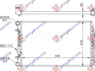 HLADNJAK MOTORA ZA SVE MODELE za Volkswagen Cross Polo od 2005. do 2009. god.