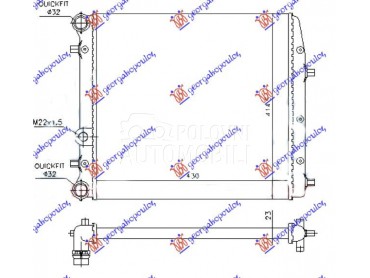 HLADNJAK MOTORA ZA SVE MODELE za Volkswagen Cross Polo od 2005. do 2009. god.