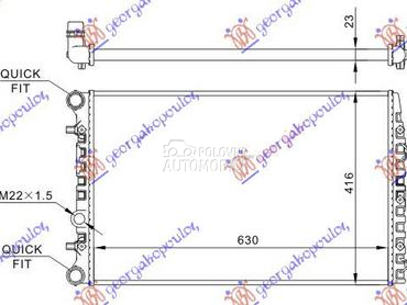 HLADNJAK MOTORA ZA SVE MODELSE za Volkswagen Fox od 2005. do 2011. god.