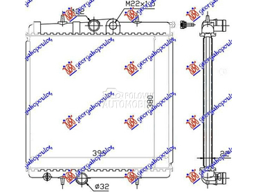 HLADNJAK MOTORA 1.1/1.6 8V (-A za Peugeot 206 plus od 2009. do 2013. god.