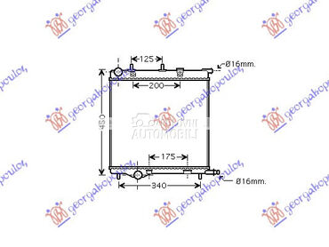 HLADNJAK MOTORA 1.4/1.6cc (38x za Citroen C5 od 2001. do 2004. god.