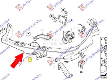 NOSAC FARA DONJI PLASTICNI za BMW Serija 3 od 2008. do 2012. god.