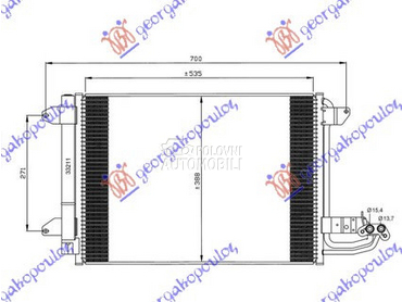 HLADNJAK KLIME BENZIN/DIZEL (5 za Škoda Yeti od 2013. do 2025. god.