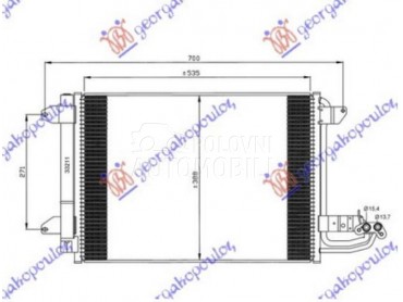 HLADNJAK KLIME BENZIN/DIZEL (5 za Škoda Yeti od 2009. do 2013. god.