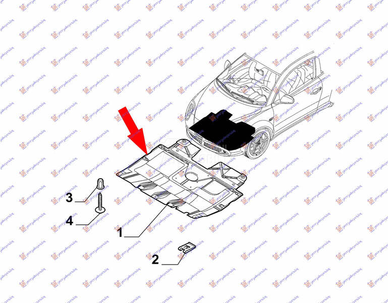 ZASTITA MOTORA PREDNJA PLASTIC